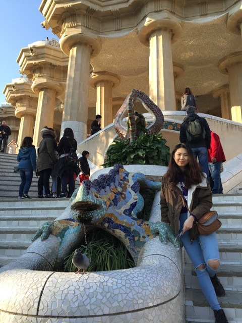 SAF student at Park Guell in Barcelona